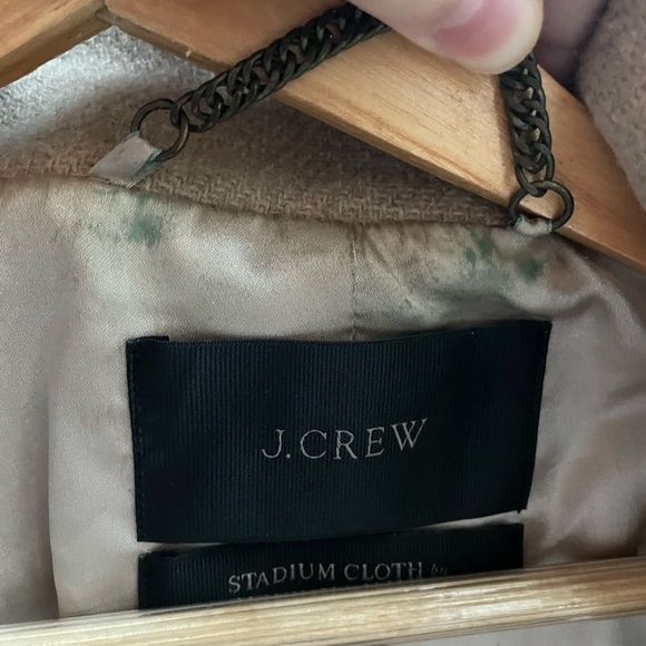 J. Crew Stadium Cloth by Nello Gori Cocoon Wool Women's Full Zip Coat in Sand - Picture 5 of 7